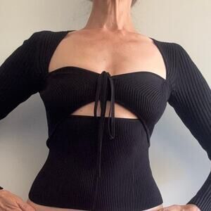 Jonathan simkhai ribbed cutout top